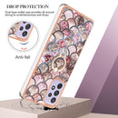 For Samsung Galaxy A23 Electroplating IMD TPU Phone Case with Ring(Pink Scales)
