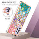 For Samsung Galaxy A23 Electroplating IMD TPU Phone Case with Ring(Colorful Scales)