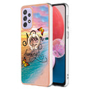 For Samsung Galaxy A23 Electroplating IMD TPU Phone Case with Ring(Dream Butterfly)