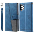 For Samsung Galaxy A32 4G Splicing Leather Phone Case(Blue)