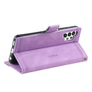 For Samsung Galaxy A32 4G Splicing Leather Phone Case(Purple)