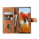 For Samsung Galaxy S10+ Splicing Leather Phone Case(Brown)