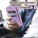 For Samsung Galaxy A73 5G Splicing Leather Phone Case(Purple)