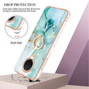For Nokia G20 / G10 Electroplating Marble Pattern TPU Phone Case with Ring(Green 003)