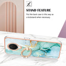For Nokia G20 / G10 Electroplating Marble Pattern TPU Phone Case with Ring(Green 003)