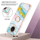 For Nokia G20 / G10 Electroplating Marble Pattern TPU Phone Case with Ring(Green 004)
