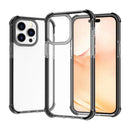 Acrylic Four Corners Shockproof Phone Case For iPhone 14 Pro (Grey Black)