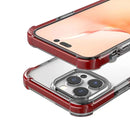 Acrylic Four Corners Shockproof Phone Case For iPhone 14 Pro (Grey Black)