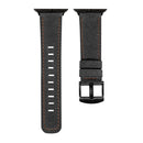 Retro Leather Watch Band For Apple Watch Series 7 41mm / 6&SE&5&4 40mm / 3&2&1 38mm(Black)