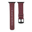 Retro Leather Watch Band For Apple Watch Series 7 41mm / 6&SE&5&4 40mm / 3&2&1 38mm(Wine Red)