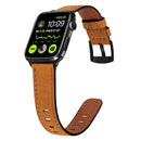 Retro Leather Watch Band For Apple Watch Series 7 45mm / 6&SE&5&4 44mm / 3&2&1 42mm(Yellow)