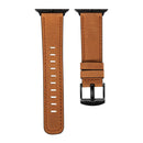 Retro Leather Watch Band For Apple Watch Series 7 45mm / 6&SE&5&4 44mm / 3&2&1 42mm(Yellow)