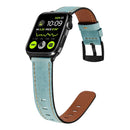 Retro Leather Watch Band For Apple Watch Series 7 45mm / 6&SE&5&4 44mm / 3&2&1 42mm(Baby Blue)