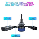 P10 1 Pair 9005 6000K / 6000LM / 55W / DC10-32V IP68 Waterproof Car LED Headlight