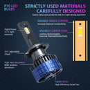 P10 1 Pair H7 6000K / 6000LM / 55W / DC10-32V IP68 Waterproof Car LED Headlight