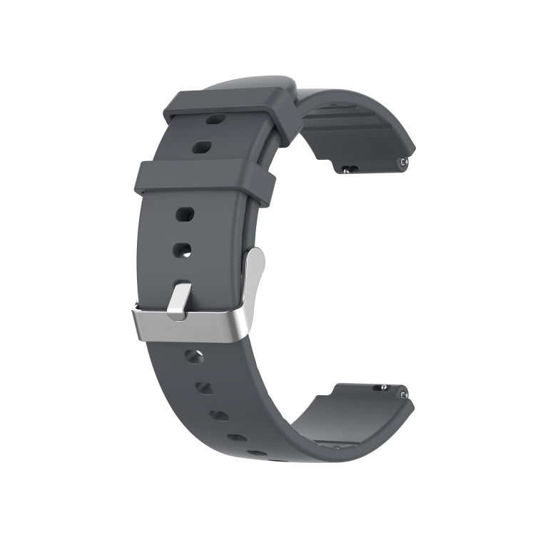For Huami Amazfit 2/A1807 Steel Buckle Silicone Watch Band(Gray)