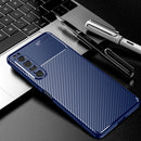 For Sony Xperia 1 IV Carbon Fiber Texture Shockproof TPU Case(Blue)