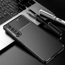 For Sony Xperia 1 IV Carbon Fiber Texture Shockproof TPU Case(Black)