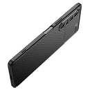 For Sony Xperia 1 IV Carbon Fiber Texture Shockproof TPU Case(Black)