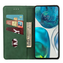 For Motorola Moto G52 Skin Feel Splicing Leather Phone Case(Green)