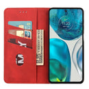 For Motorola Moto G52 Skin Feel Splicing Leather Phone Case(Red)
