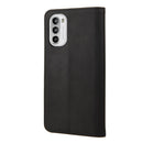 For Motorola Moto G52 Skin Feel Splicing Leather Phone Case(Black)