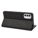 For Motorola Moto G52 Skin Feel Splicing Leather Phone Case(Black)