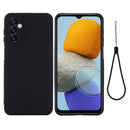 For Samsung Galaxy M23 5G Pure Color Liquid Silicone Shockproof Phone Case(Black)