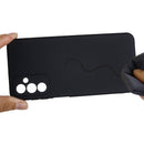 For Samsung Galaxy M23 5G Pure Color Liquid Silicone Shockproof Phone Case(Black)