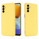 For Samsung Galaxy M23 5G Pure Color Liquid Silicone Shockproof Phone Case(Yellow)