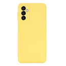 For Samsung Galaxy M23 5G Pure Color Liquid Silicone Shockproof Phone Case(Yellow)