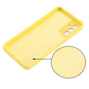 For Samsung Galaxy M23 5G Pure Color Liquid Silicone Shockproof Phone Case(Yellow)