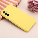For Samsung Galaxy M23 5G Pure Color Liquid Silicone Shockproof Phone Case(Yellow)
