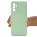 For Samsung Galaxy M23 5G Pure Color Liquid Silicone Shockproof Phone Case(Green)
