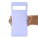 For Google Pixel 7 Pro Pure Color Liquid Silicone Shockproof Phone Case(Purple)