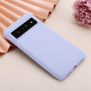For Google Pixel 7 Pro Pure Color Liquid Silicone Shockproof Phone Case(Purple)