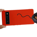 For Google Pixel 7 Pro Pure Color Liquid Silicone Shockproof Phone Case(Red)