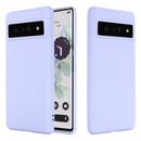 For Google Pixel 7 Pure Color Liquid Silicone Shockproof Phone Case(Purple)