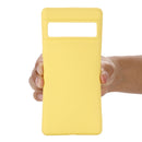 For Google Pixel 7 Pure Color Liquid Silicone Shockproof Phone Case(Yellow)