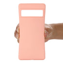 For Google Pixel 7 Pure Color Liquid Silicone Shockproof Phone Case(Pink)