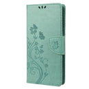 For Motorola Moto G52 Embossed Butterfly Pattern Flip Leather Phone Case(Green)