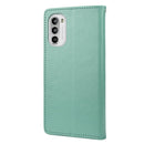 For Motorola Moto G52 Embossed Butterfly Pattern Flip Leather Phone Case(Green)