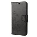 For Motorola Moto G52 Embossed Butterfly Pattern Flip Leather Phone Case(Black)