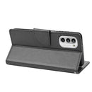 For Motorola Moto G52 Embossed Butterfly Pattern Flip Leather Phone Case(Black)