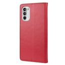 For Motorola Moto G52 Embossed Butterfly Pattern Flip Leather Phone Case(Red)