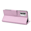 For Motorola Moto G52 Embossed Butterfly Pattern Flip Leather Phone Case(Light Purple)