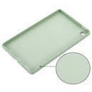For Samsung Galaxy Tab A7 Lite Solid Color Liquid Silicone Shockpoof Tablet Case(Green)