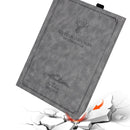 For MicroSoft Surface Pro 7 / 6 / 5 / 4 Deer Head Pattern Tablet Leather Case(Grey)
