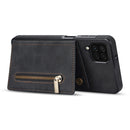 For Samsung Galaxy A12 5G Zipper Card Holder Phone Case(Black)
