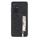 For Samsung Galaxy A71 4G Zipper Card Holder Phone Case(Black)